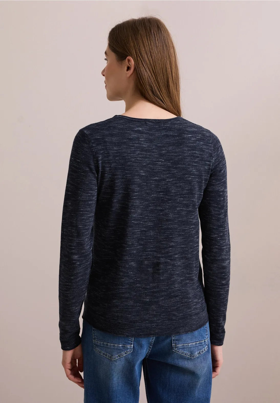 Tröja med struktur , universal blue melange
