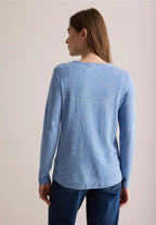 Tröja med struktur , sky blue melange