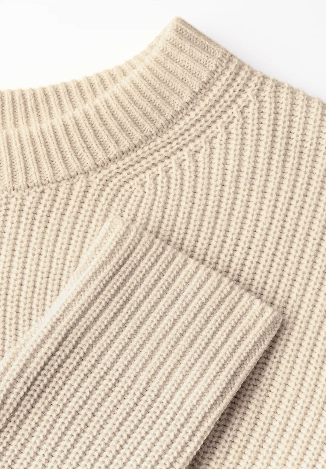 Tröja med strukturdetaljer, eggskal melange
