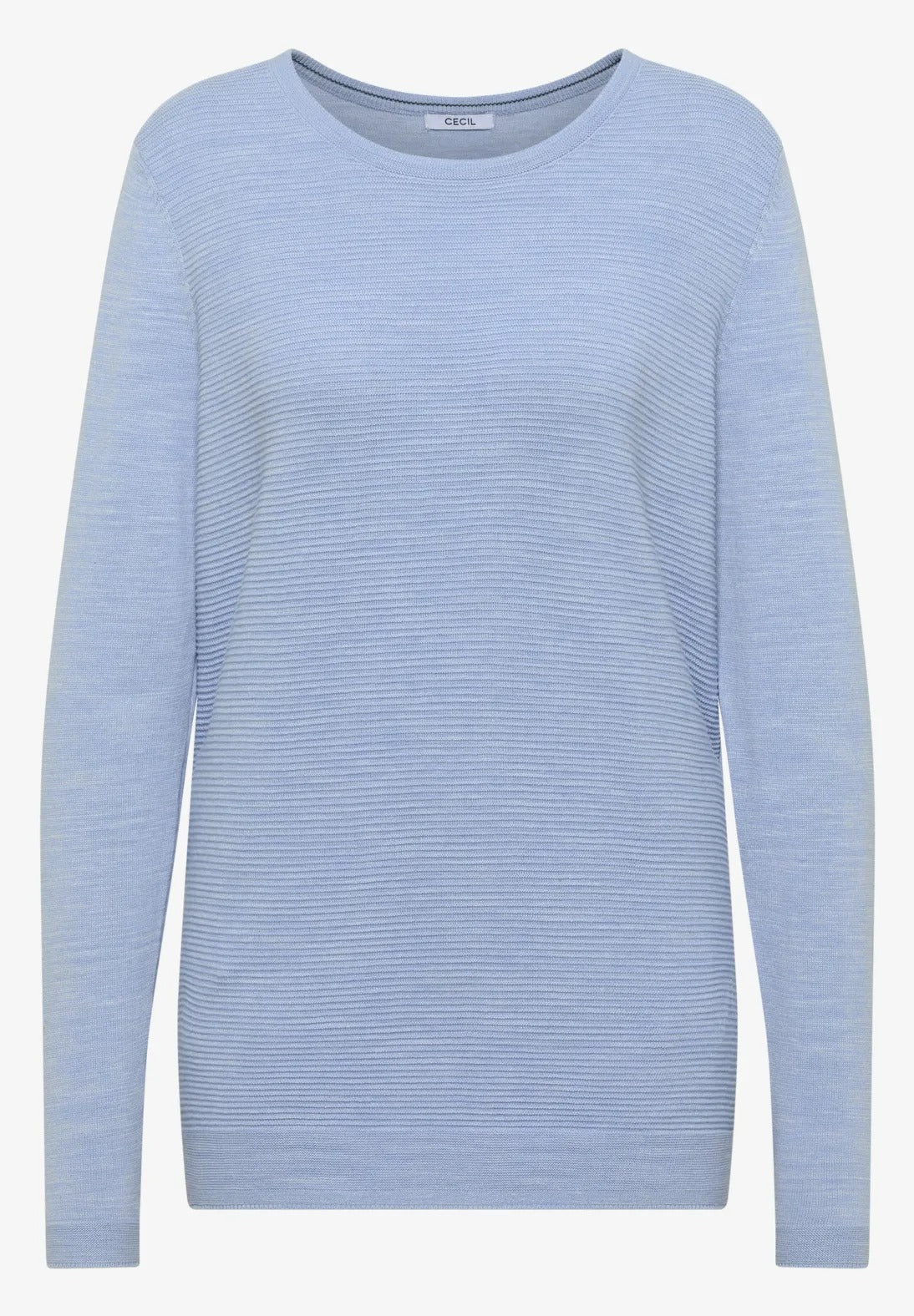 Strukturerad tröja, mountain blue melange