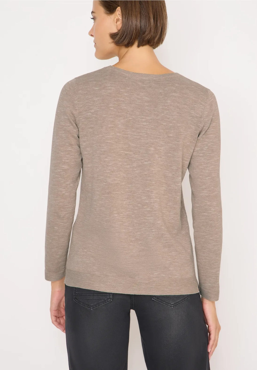 Strukturerad tröja, sandmelange