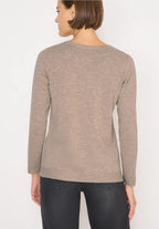 Strukturerad tröja, sandmelange