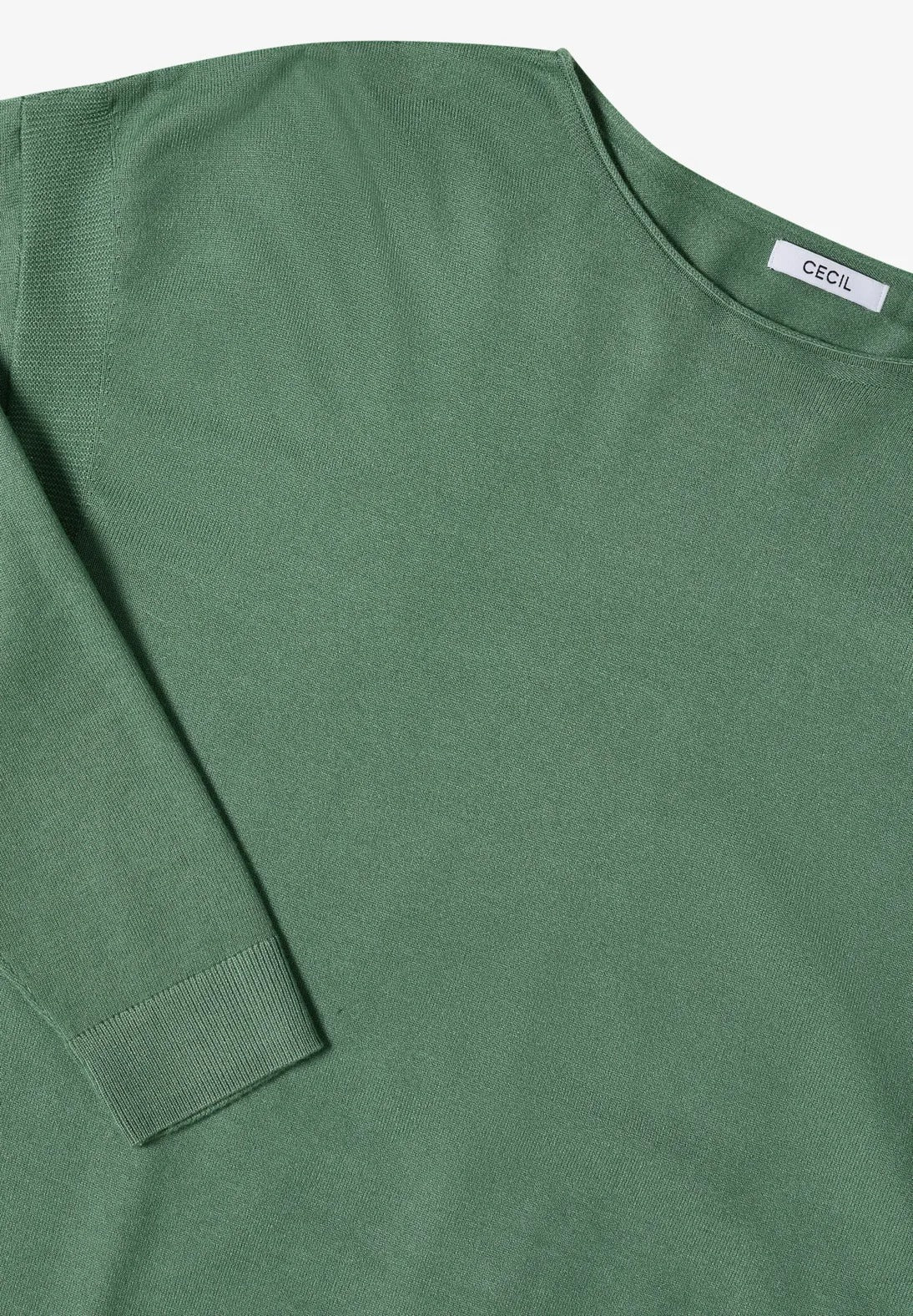 Tröja med strukturdetalj, highland green melange
