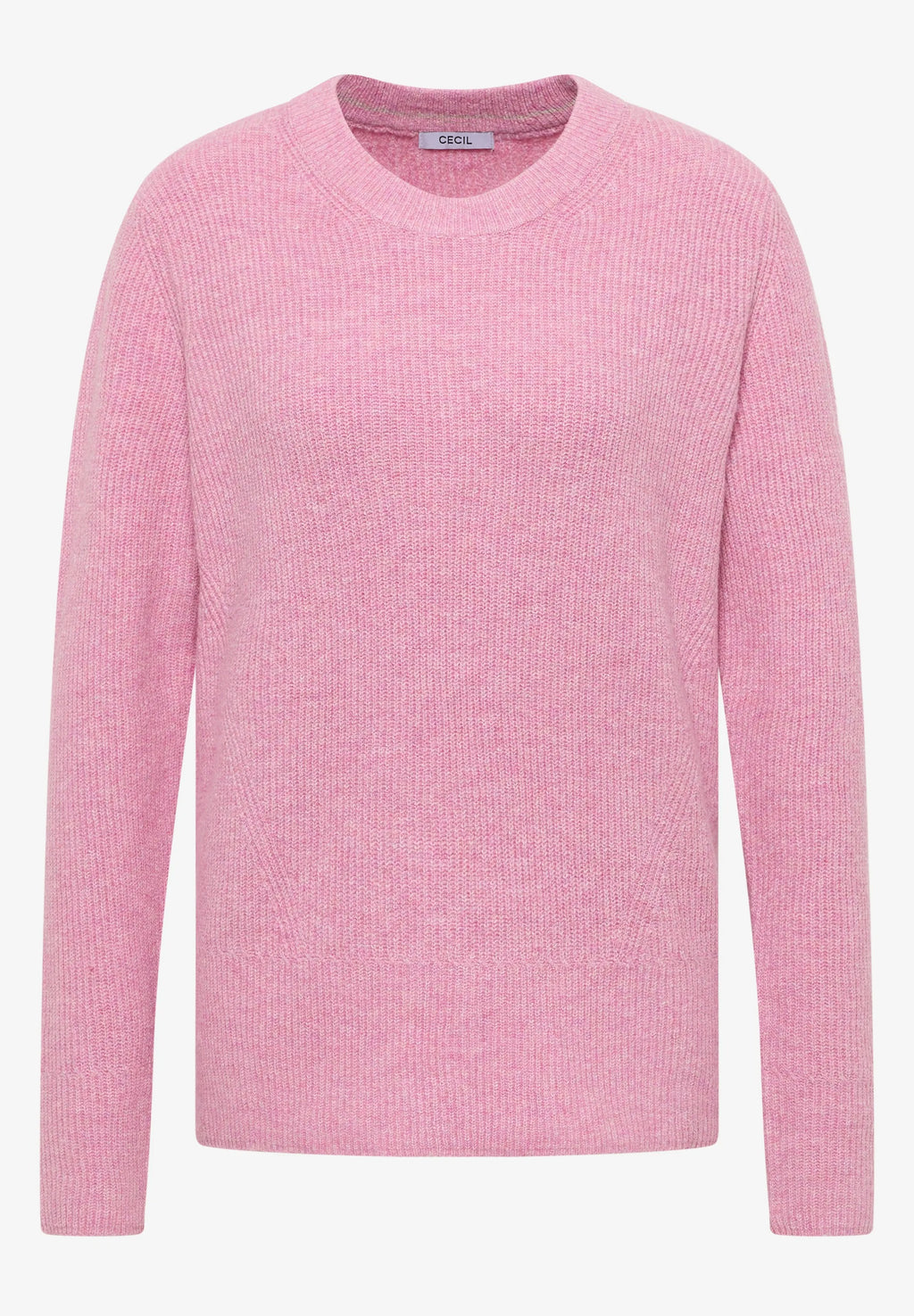 Tröja med strukturdetaljer, dark blossom melange