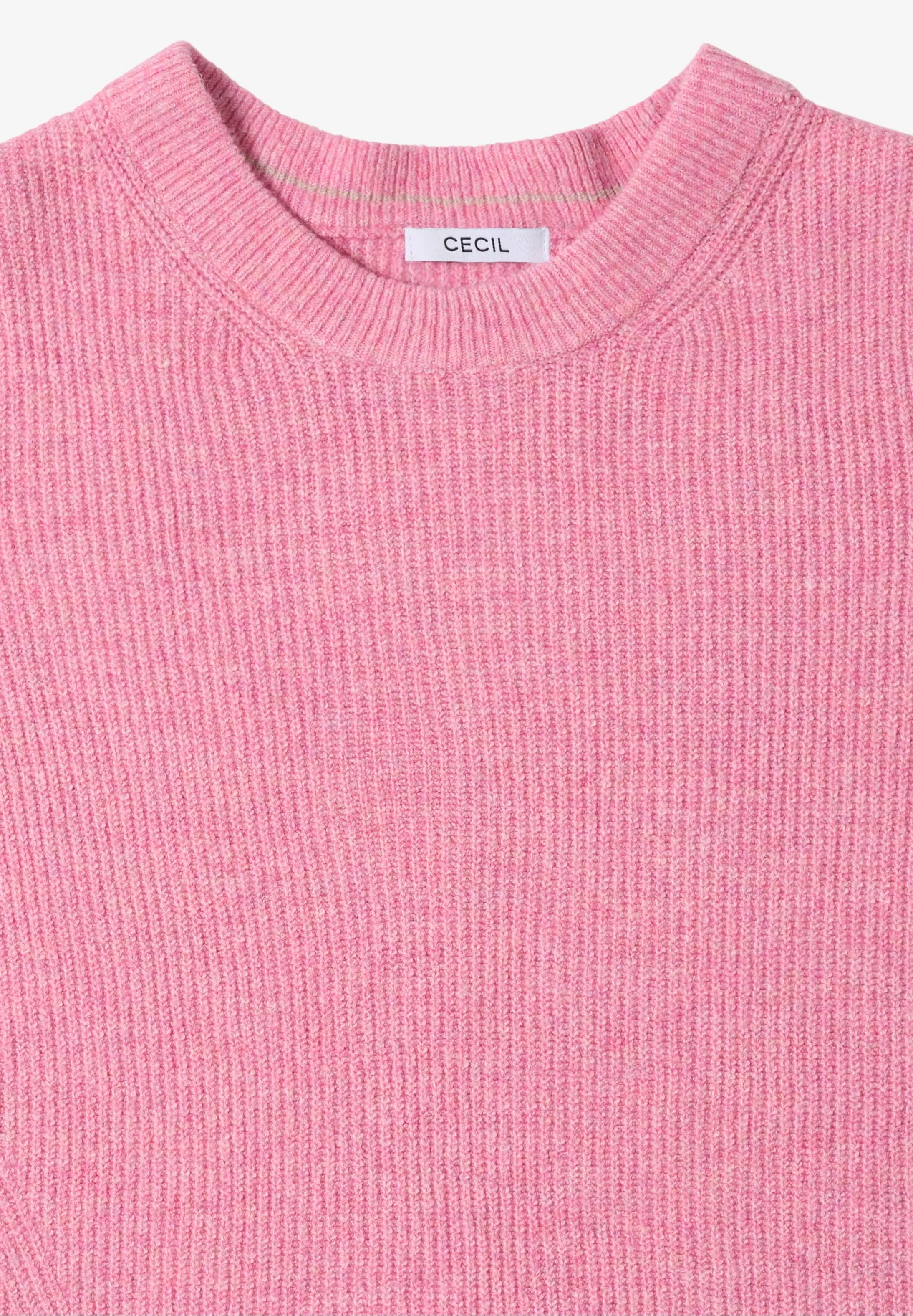 Tröja med strukturdetaljer, dark blossom melange