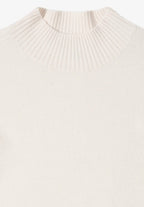 Mysig tröja turtelkrage, ljus grå