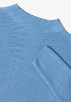 Tröja i strukturerad mix, sporty light blue