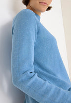 Tröja i strukturerad mix, sporty light blue