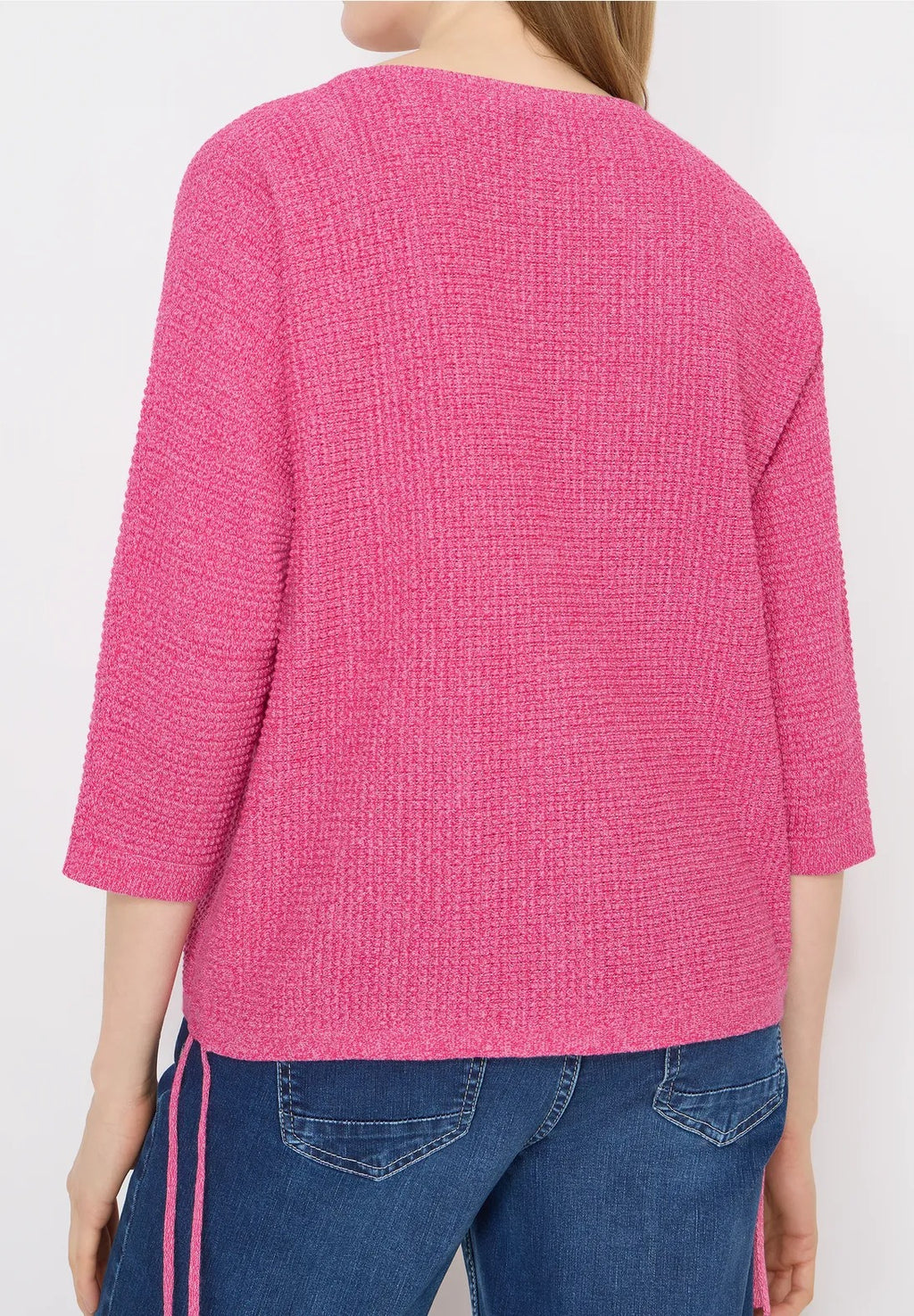 Dolmantröja med 3/4 ärm, rödbetsrosa