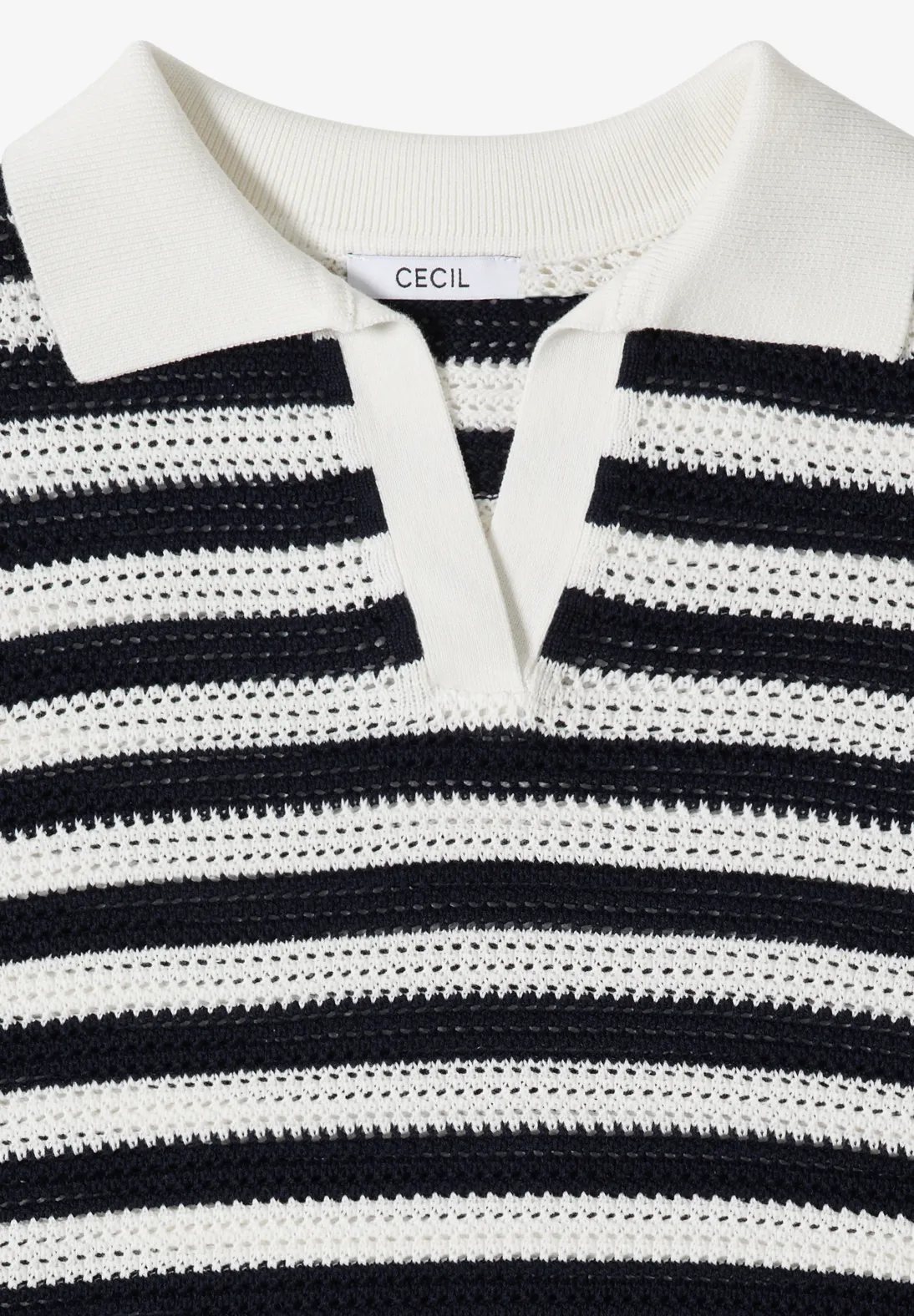 Kortärmad pikétröja i meshkvalité från Cecil