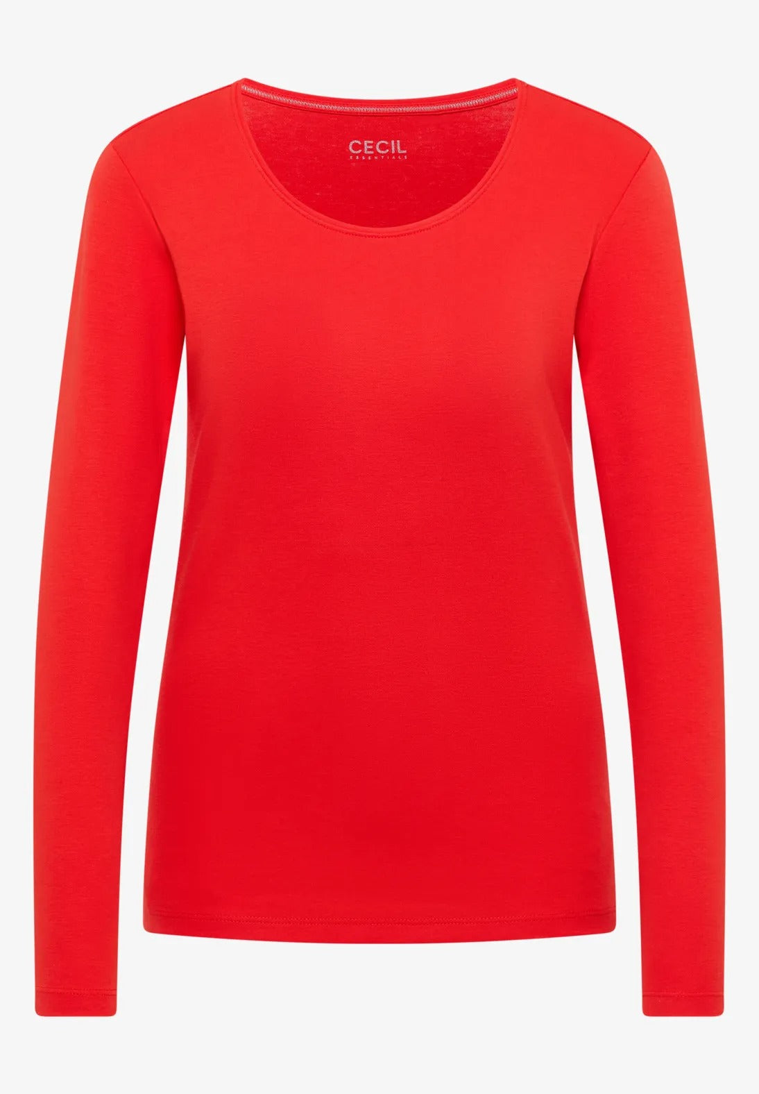 Långärmad bastopp Pia 100% bomull, pumpa apelsin