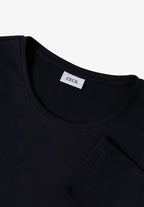 Långärmad bastopp Pia 100% bomull, mörkblå