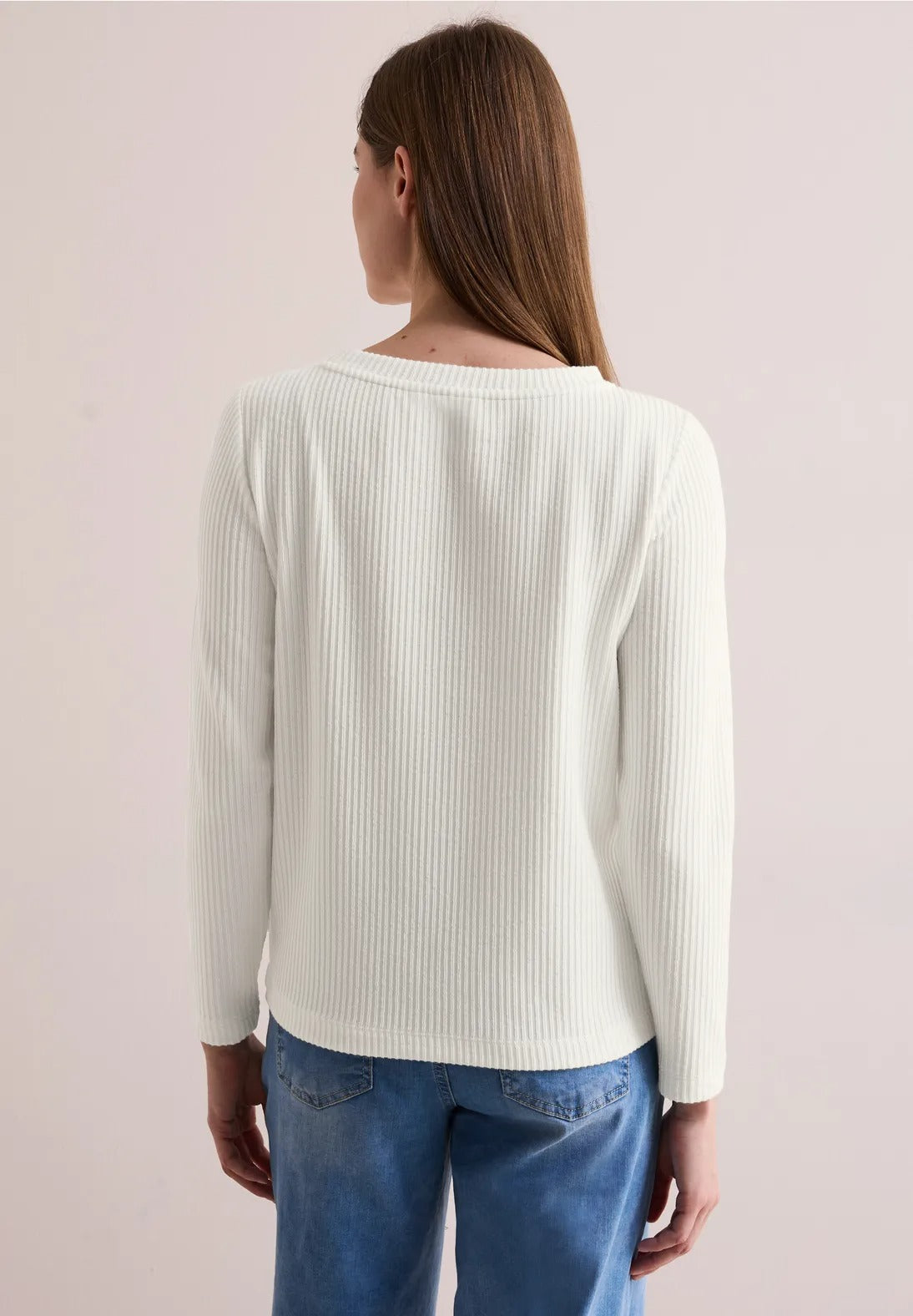 Strukturerad tröja, offwhite