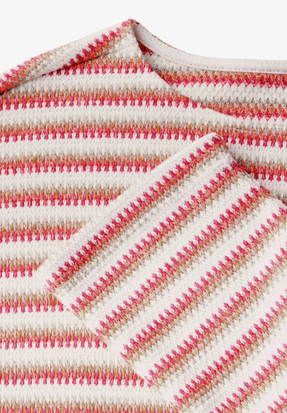 Tröja i stickad look, granita red