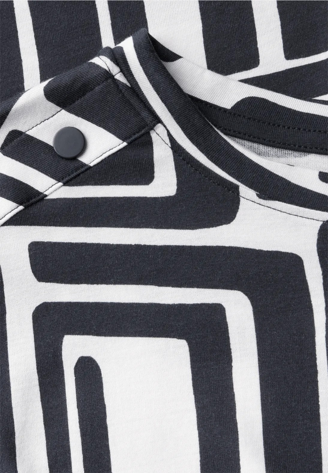T-shirt med knappdetalj, universal blue