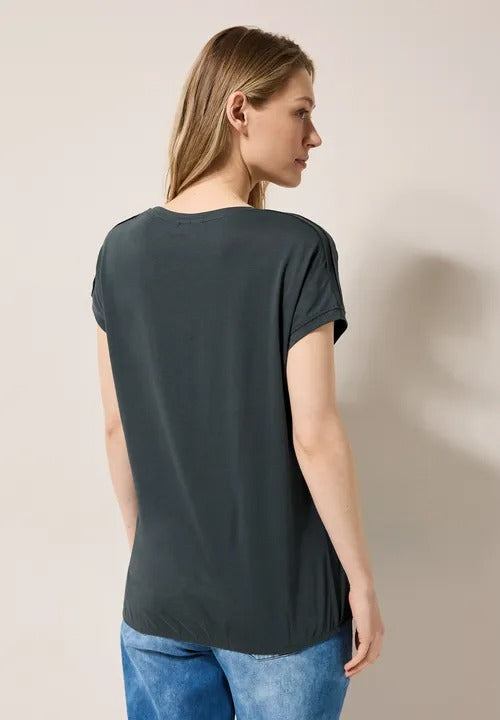 T-shirt med axeldetalj, fyra färger