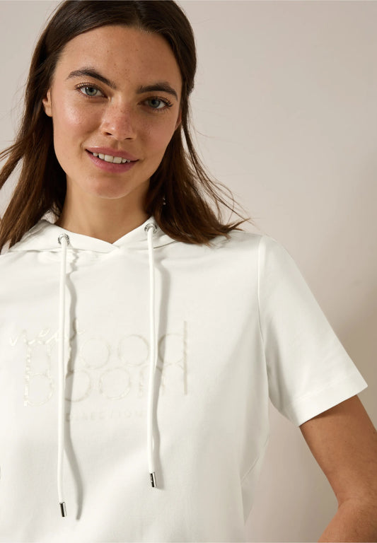 T-shirt med huva