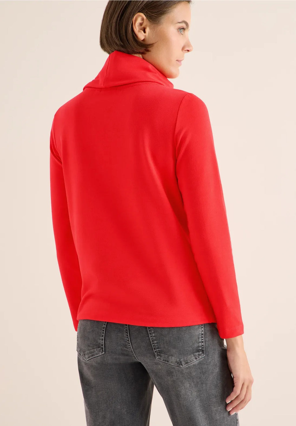 Supermjuk tröja med stor krage, pumpa orange