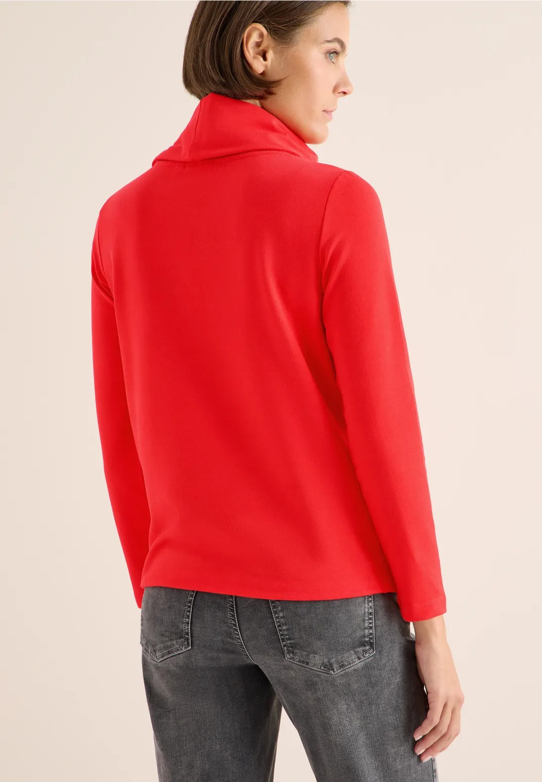 Supermjuk tröja med stor krage, pumpa orange