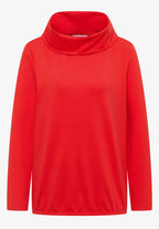 Supermjuk tröja med stor krage, pumpa orange