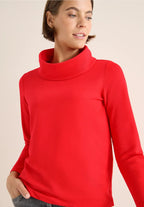 Supermjuk tröja med stor krage, pumpa orange