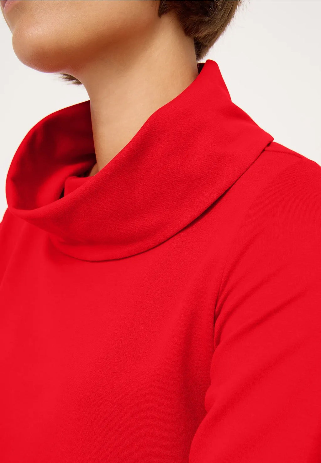 Supermjuk tröja med stor krage, pumpa orange