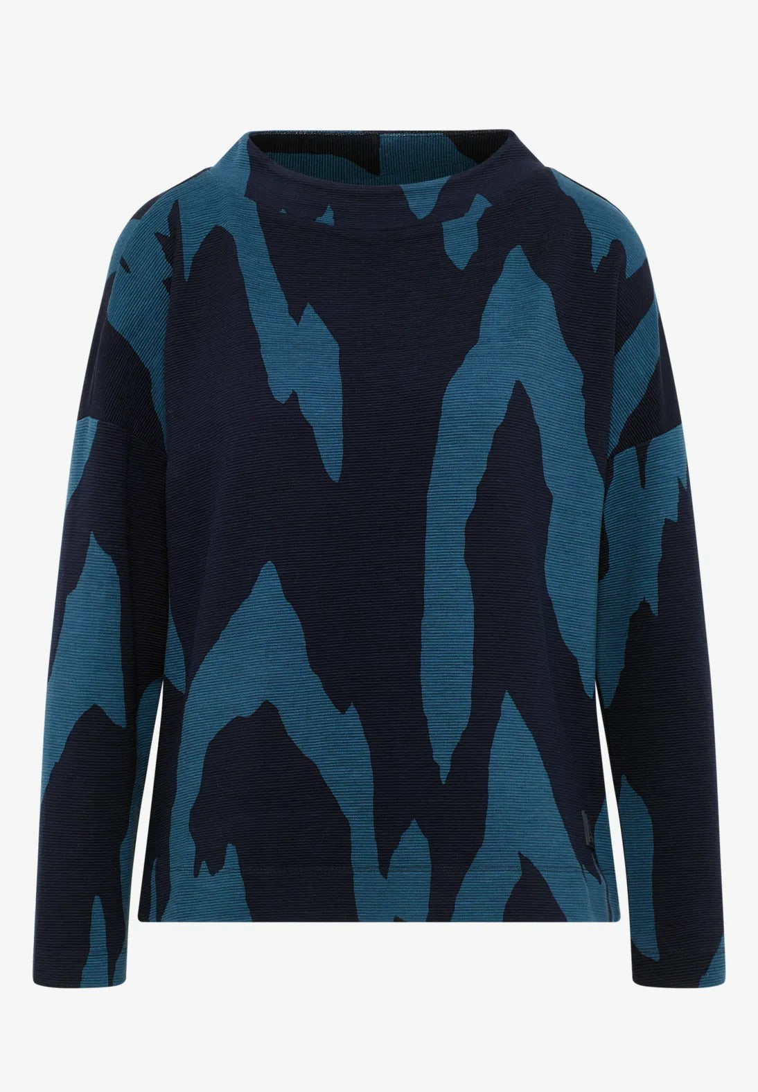 Ottoman tröja, mönstrad mörkblå