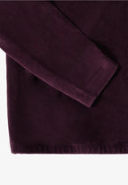 Manchestertröja med stor krage, vinröd