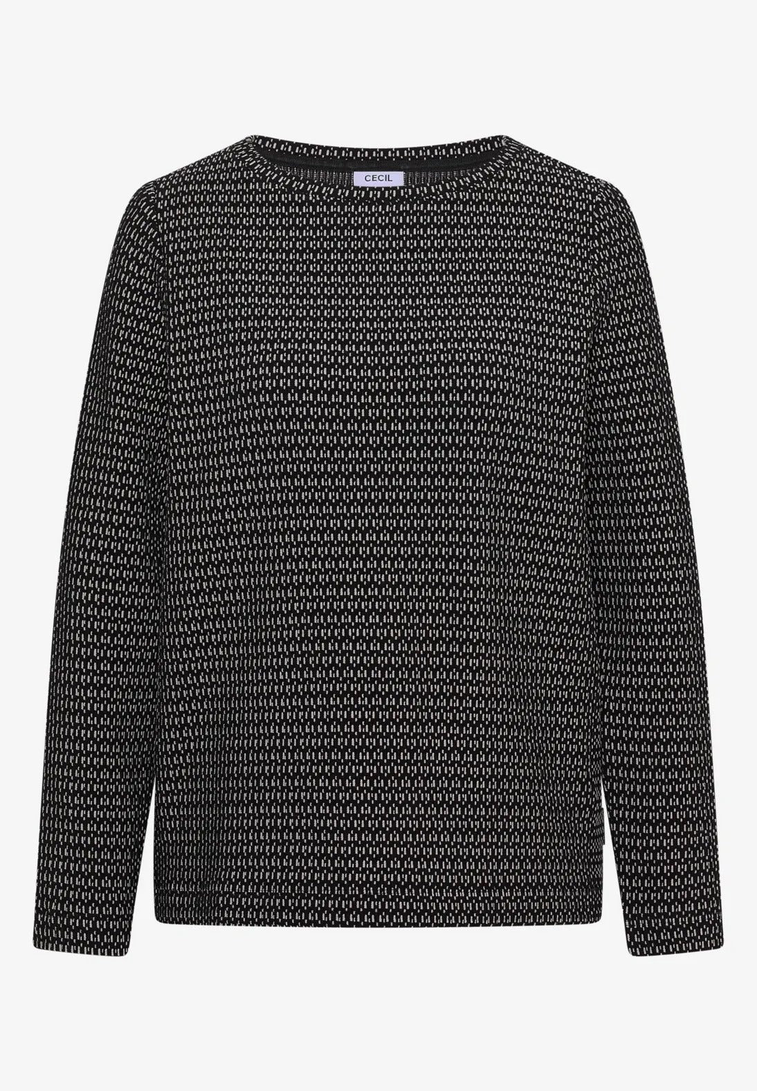 Tvåfärgad strukturerad tröja