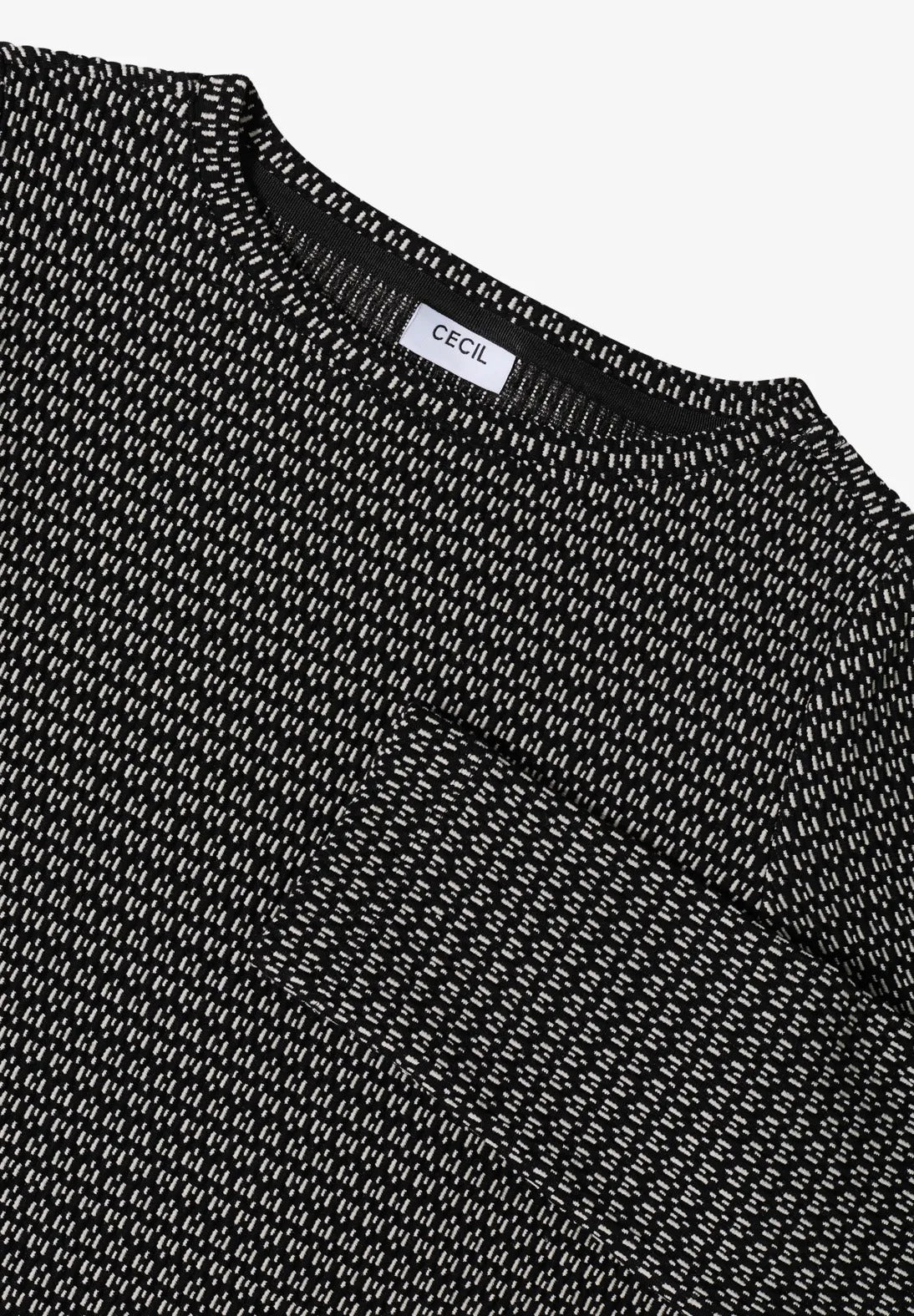 Tvåfärgad strukturerad tröja