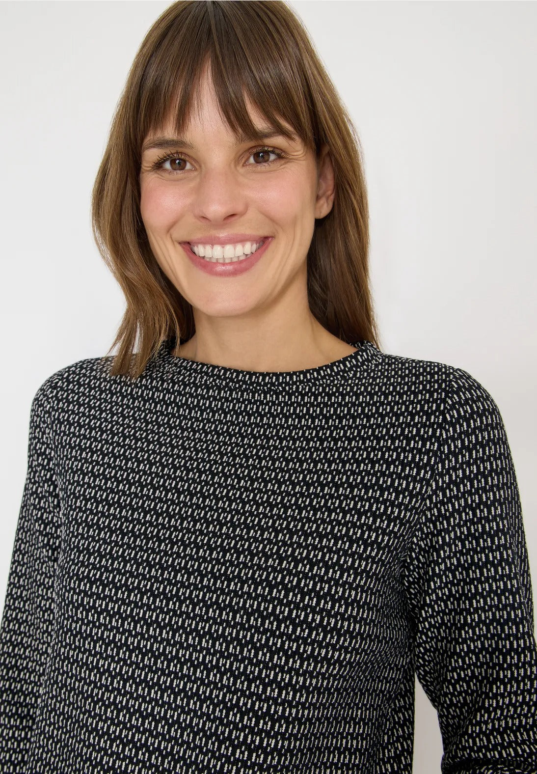 Tvåfärgad strukturerad tröja