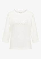 Tröja med skimrande text, vaniljvit från Cecil