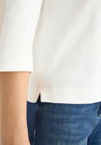 Tröja med skimrande text, vaniljvit från Cecil