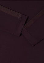 Batwing tröja med glitter rand på arm, vinröd