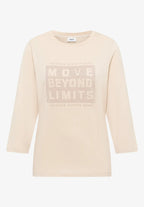 Tröja med strass, beige och khaki från Cecil