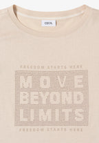 Tröja med strass, beige och khaki från Cecil