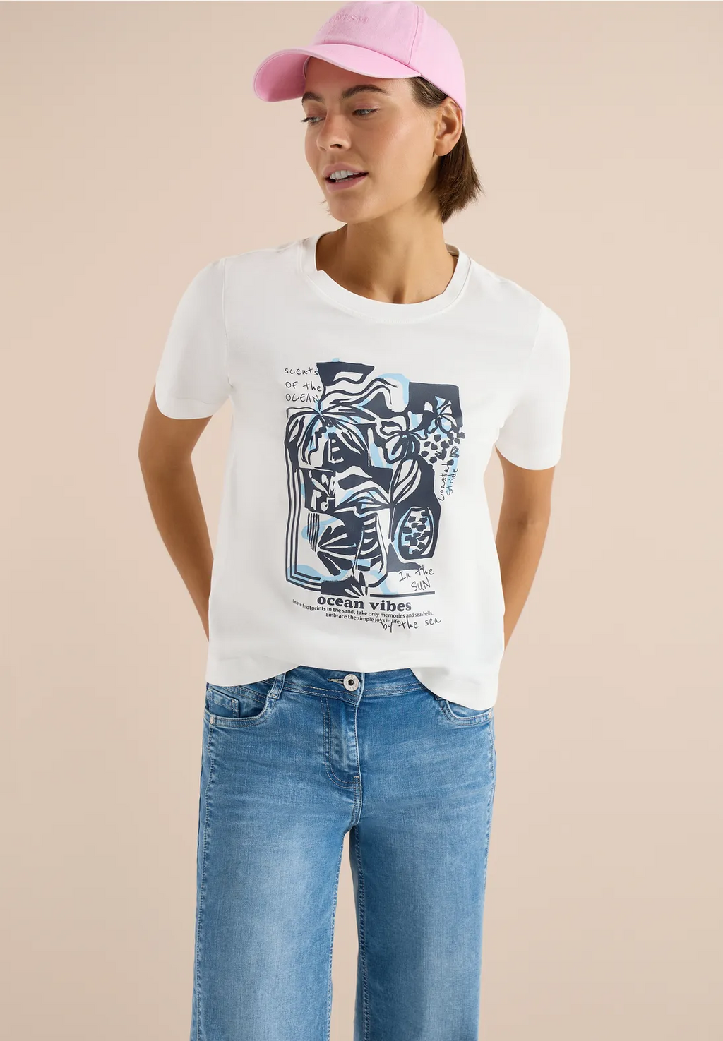 T-shirt med ocean-tryck