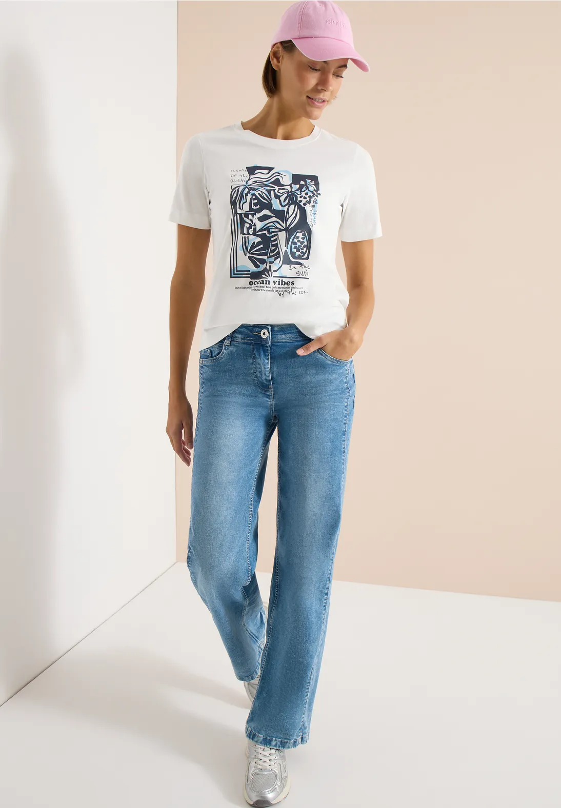 T-shirt med ocean-tryck