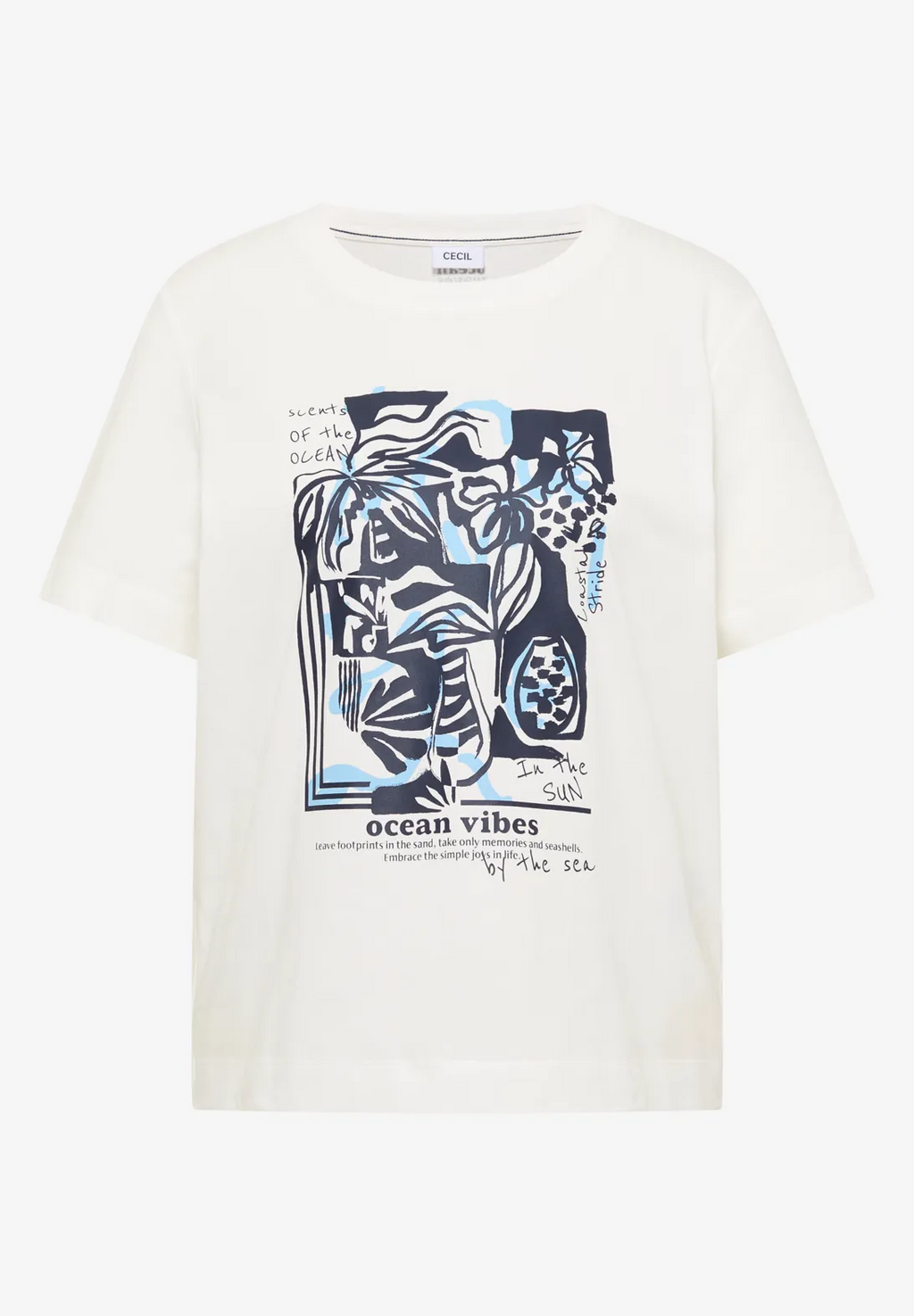 T-shirt med ocean-tryck