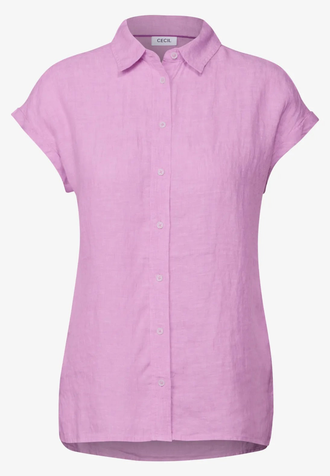Chambray blus i Linne, rosa