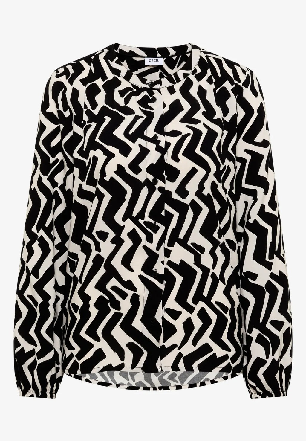 Mönstrad blus i viskos från Cecil
