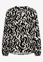 Mönstrad blus i viskos från Cecil