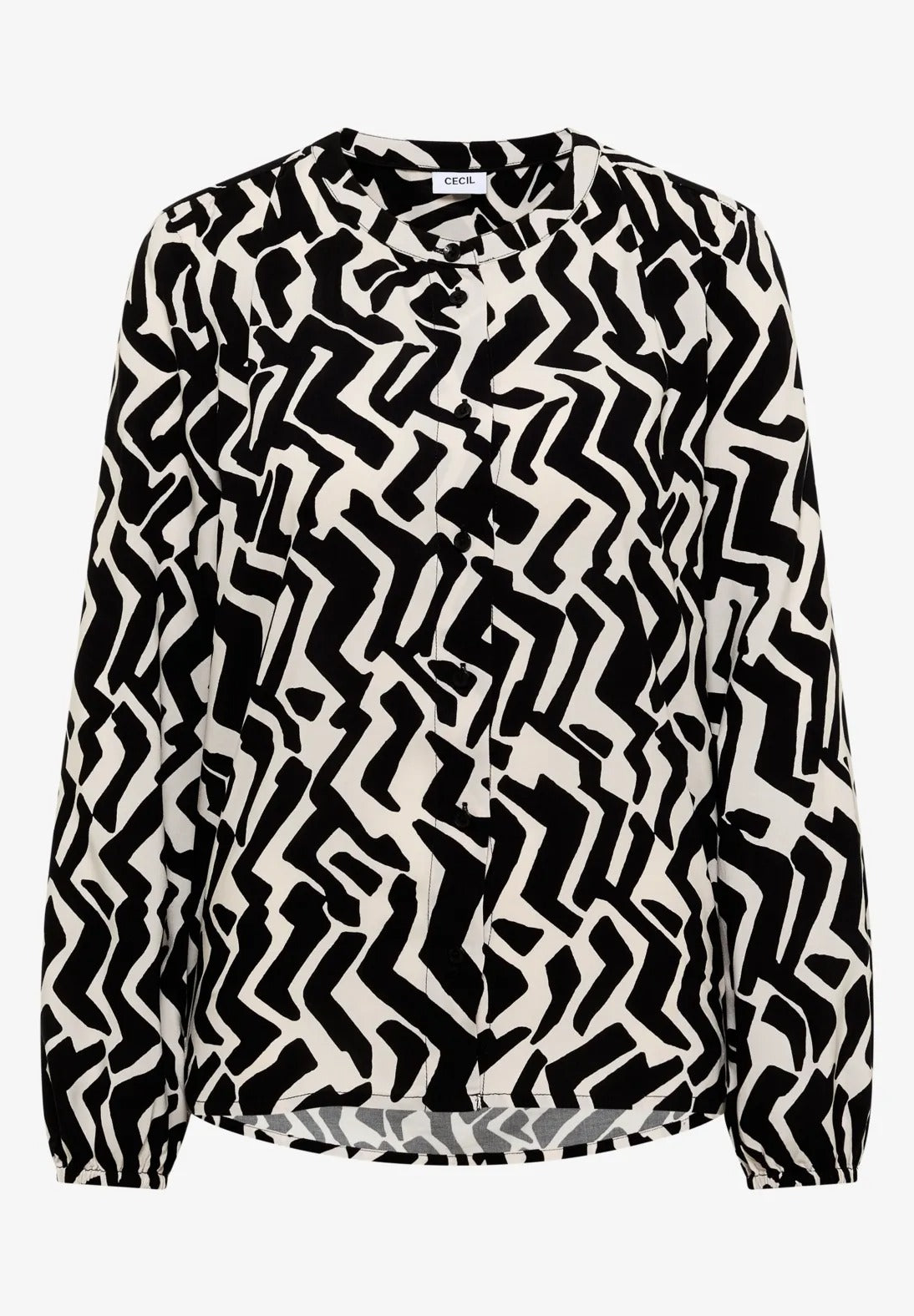 Mönstrad blus i viskos från Cecil