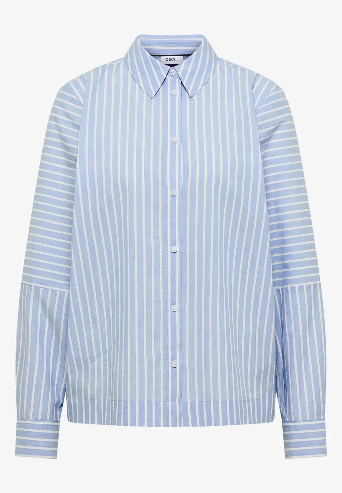 Randig blus i 100% bomull från Cecil