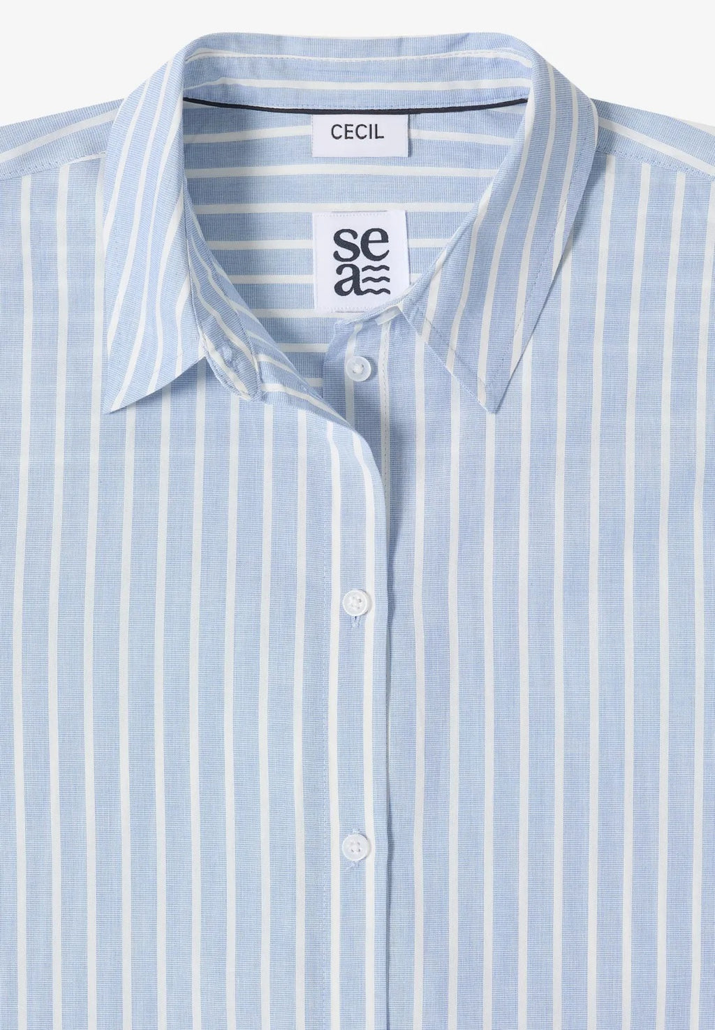 Randig blus i 100% bomull från Cecil