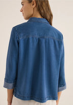 Blus i denim-look från Cecil