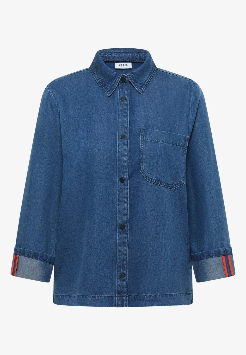 Blus i denim-look från Cecil