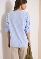 Randig blus i bomullsblandning bomull/modal