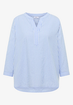 Randig blus i bomullsblandning bomull/modal