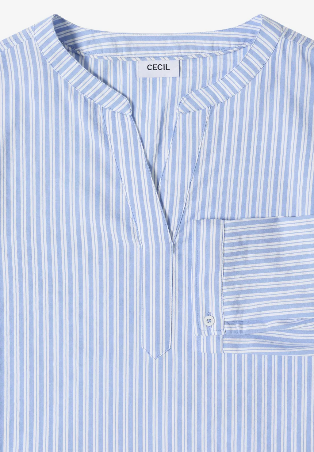 Randig blus i bomullsblandning bomull/modal